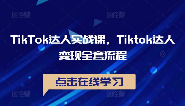 TikTok达人实战课，Tiktok达人变现全套流程-HEIXMI（中国站）