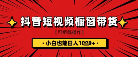 抖音短视频食品橱窗带货，小白轻松上手日入1k+【揭秘】-HEIXMI（中国站）