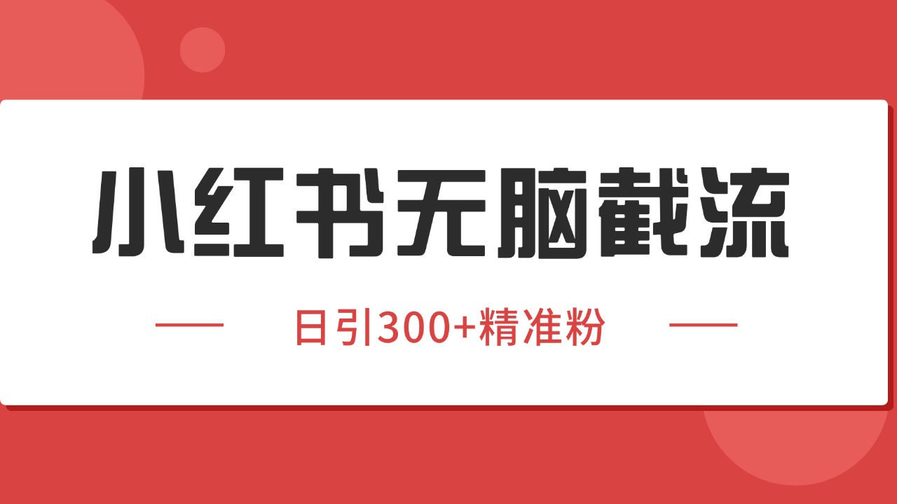 小红书截流同行客源，独家野路子获客玩法 日引200+暴力获客-HEIXMI（中国站）
