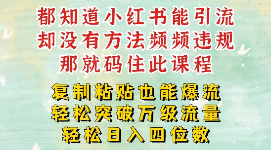 小红书靠复制粘贴一周突破万级流量池干货，以减肥为例，每天稳定引流变现四位数【揭秘】-HEIXMI（中国站）