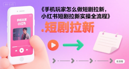 手机玩家怎么做短剧拉新，小红书短剧拉新实操全流程-HEIXMI（中国站）