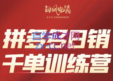 白凤电商·拼多多日销千单训练营(更新6月) - HEIXMI（中国站）-HEIXMI（中国站）