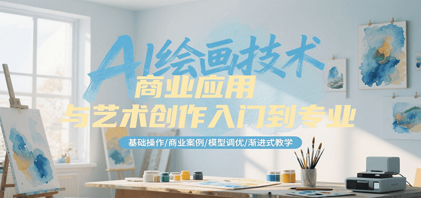 AI绘画技术商业应用与艺术创作入门到专业，基础操作/商业案例/模型调优/渐进式教学-HEIXMI（中国站）