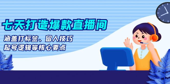 七天打造爆款直播间：涵盖打标签、留人技巧、起号逻辑等核心要点-HEIXMI（中国站）