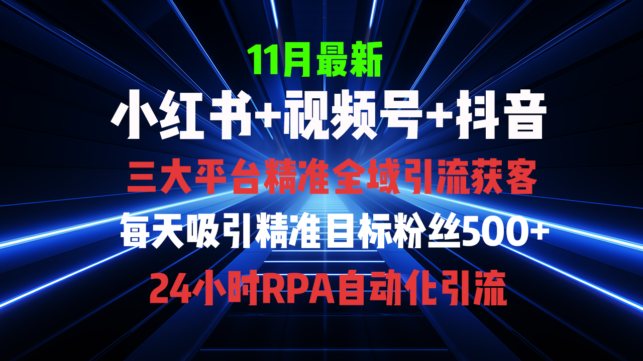 全域多平台引流私域打法，小红书，视频号，抖音全自动获客，截流自…-HEIXMI（中国站）