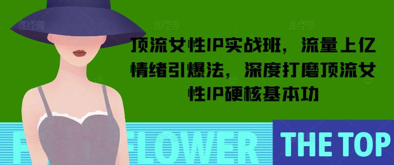 顶流女性IP实战班，流量上亿情绪引爆法，深度打磨顶流女性IP硬核基本功-HEIXMI（中国站）