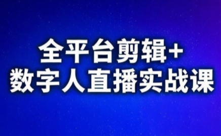 视频号、快手、抖音全平台剪辑+数字人直播实战课(更新6月)​-HEIXMI（中国站）