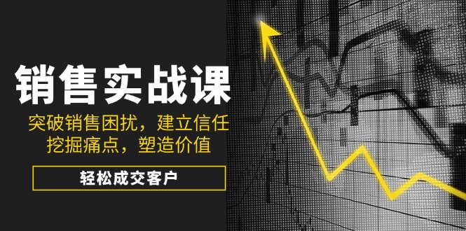 销售实战课，突破销售困扰，建立信任，挖掘痛点，塑造价值，轻松成交客户-HEIXMI（中国站）