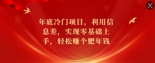 年底冷门项目，利用信息差，实现零基础上手，轻松赚个肥年钱【揭秘】-HEIXMI（中国站）