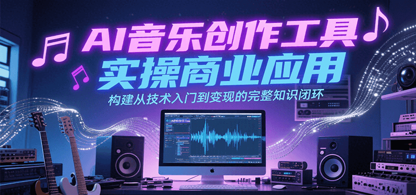AI音乐创作工具实操商业应用，构建从技术入门到变现的完整知识闭环-HEIXMI（中国站）