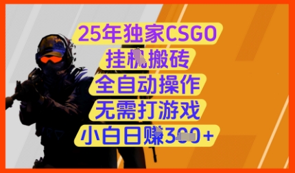 25年独家CSGO挂G搬砖，全自动操作，无需打游戏，小白日入3张+【揭秘】-HEIXMI（中国站）