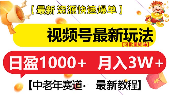 视频号最新玩法 中老年赛道 月入3W+-HEIXMI（中国站）