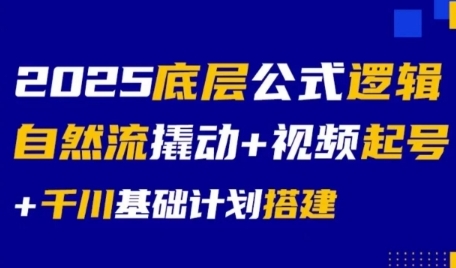 2025底层公式逻辑自然流撬动+视频起号+千川基础计划搭建-HEIXMI（中国站）