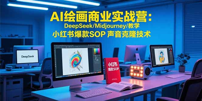AI绘画商业实战营：DeepSeek/Midjourney/教学 小红书爆款SOP 声音克隆技术-HEIXMI（中国站）
