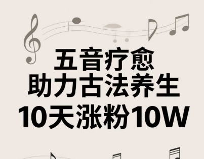 古法五音养生教程，五音疗愈的视频的制作方法，2-4小时就能学会，作者10天涨粉10W - HEIXMI（中国站）-HEIXMI（中国站）