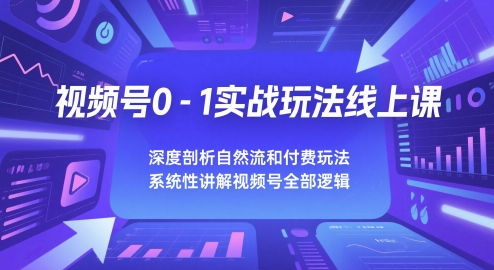 视频号0-1实战玩法线上课，深度剖析自然流和付费玩法，统性讲解视频号全部逻辑 - HEIXMI（中国站）-HEIXMI（中国站）