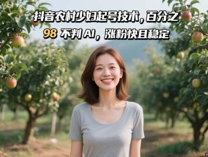 抖音农村少妇起号技术，百分之98不判AI，涨粉快且稳定 - HEIXMI（中国站）-HEIXMI（中国站）