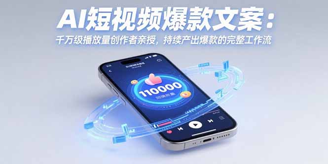 AI短视频爆款文案：千万级播放量创作者亲授，持续产出爆款的完整工作流-HEIXMI（中国站）