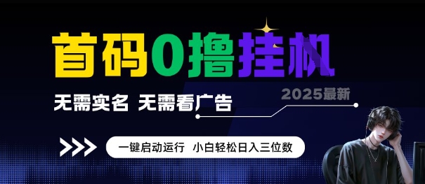 首码0撸全自动挂G项目，无需实名无需看广告，小白轻松日入3位数，多号短阵收益无上限【揭秘】-HEIXMI（中国站）