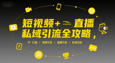 短视频+直播私域引流全攻略，IP打造 +视频引流 +直播引流 +私域沉淀-HEIXMI（中国站）