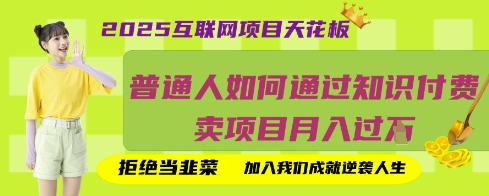2025互联网项目天花板，普通人如何通过知识付费卖项目月入过W，拒绝当韭菜【揭秘】-HEIXMI（中国站）