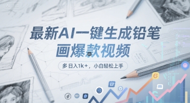 最新AI一键生成铅笔画爆款视频，多平台分发，日 入1k+，小白轻松上手【揭秘】 - HEIXMI（中国站）-HEIXMI（中国站）
