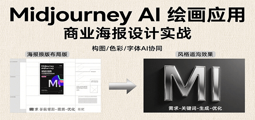 Midjourney AI绘画应用，关键词指令解析、漫画头像制作、海报设计、3D人物生成等-HEIXMI（中国站）