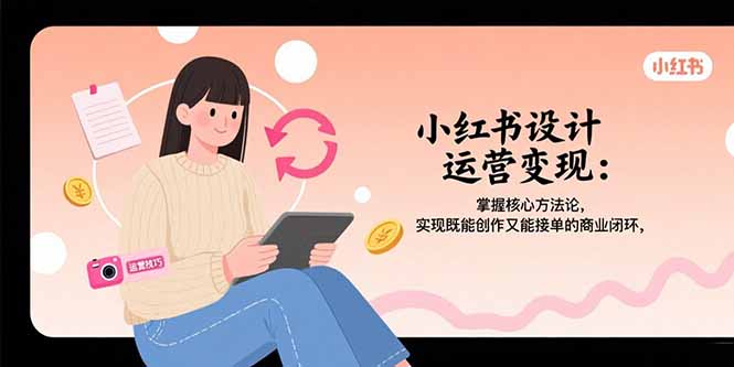 小红书设计运营变现：掌握核心方法论，实现既能创作又能接单的商业闭环-HEIXMI（中国站）