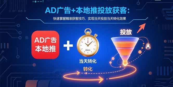 AD广告+本地推投放获客：快速掌握精准获客技巧，实现当天投放当天转化效果-HEIXMI（中国站）