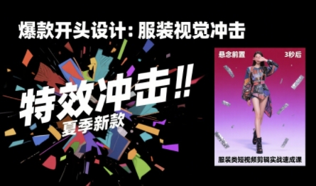 服装类短视频剪辑实战速成课，30天掌握算法适配剪辑术，完播率提升25%-HEIXMI（中国站）