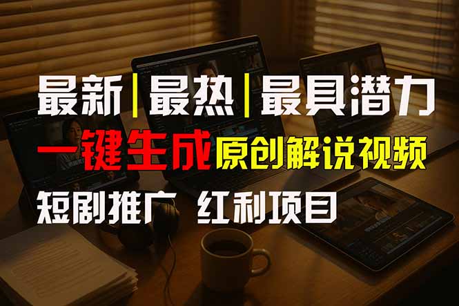 短剧推广新思路，AI一键生成原创解说视频，10分钟产出100条，30天赚了5.5w-HEIXMI（中国站）