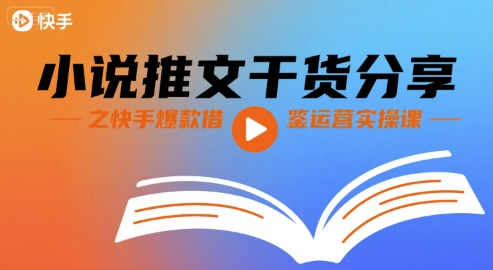 小说推文干货分享之快手爆款借鉴运营实操课-HEIXMI（中国站）