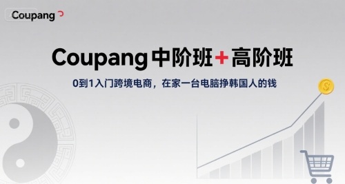 Coupang中阶班+高阶班，0到1入门跨境电商，在家一台电脑挣韩国人的钱-HEIXMI（中国站）