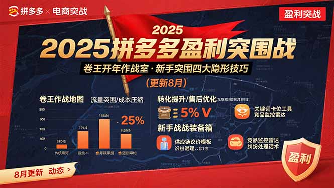 2025拼多多盈利突围战：卷王开年作战室，新手突围四大隐形技巧(更新8月-HEIXMI（中国站）