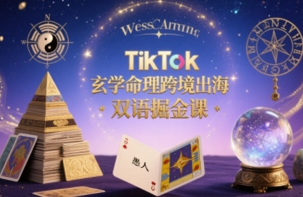TikTok玄学命理跨境出海双语掘金课，手把手教你用命理知识精准直击海外用户痛点-HEIXMI（中国站）