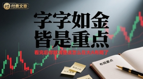 付费文章：字字如金 皆是重点， 看完后 你就清楚该怎么在大A布局了-HEIXMI（中国站）