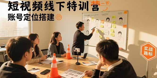 短视频线下特训营：账号定位搭建/口播号拍摄剪辑/直播间流量入口/变现实战-HEIXMI（中国站）
