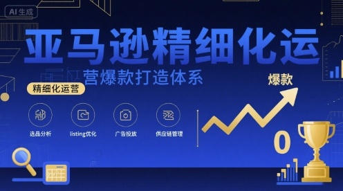 亚马逊精细化运营爆款打造体系，视频课+全套资料文档-HEIXMI（中国站）