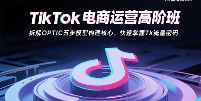 TikTok电商运营高阶班：拆解OPTIC五步模型构建核心，快速掌握Tk流量密码-HEIXMI（中国站）