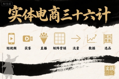 实体电商三十六计，短视频-获客-直播-矩阵营销-流量-数据-选品-HEIXMI（中国站）