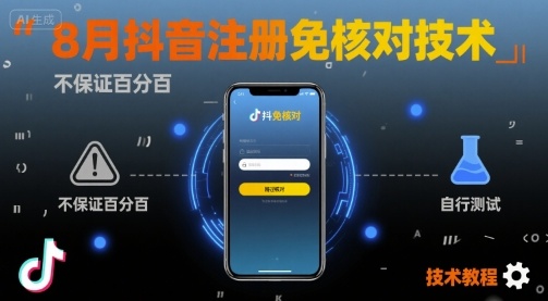 8月抖音注册免核对技术，不保证百分百，自测-HEIXMI（中国站）