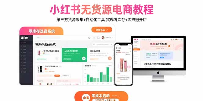 小红书无货源电商教程：第三方货源采集+自动化工具 实现零库存+零拍摄开店-HEIXMI（中国站）