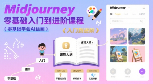 midjourney零基础入门到进阶课程，零基础学会AI绘画-HEIXMI（中国站）