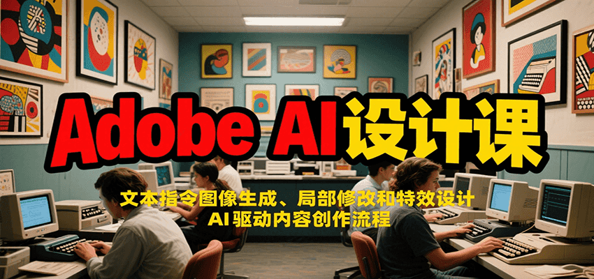 Adobe AI设计课：文本指令图像生成、局部修改和特效设计，AI驱动内容创作流程-HEIXMI（中国站）