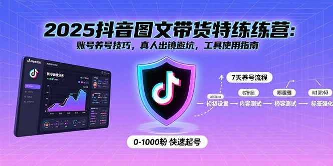 2025抖音图文带货特练营：账号养号技巧，真人出镜避坑，工具使用指南-HEIXMI（中国站）