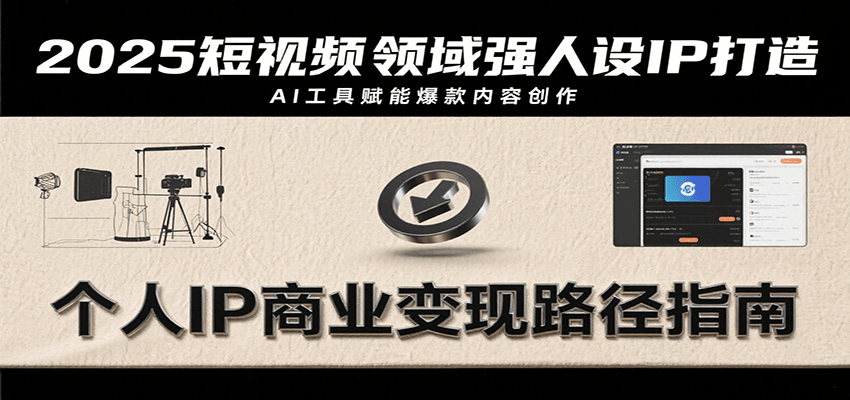 2025短视频领域强人设IP打造，结合爆款案例与AI工具应用，从个人出镜到商业成交转化-HEIXMI（中国站）