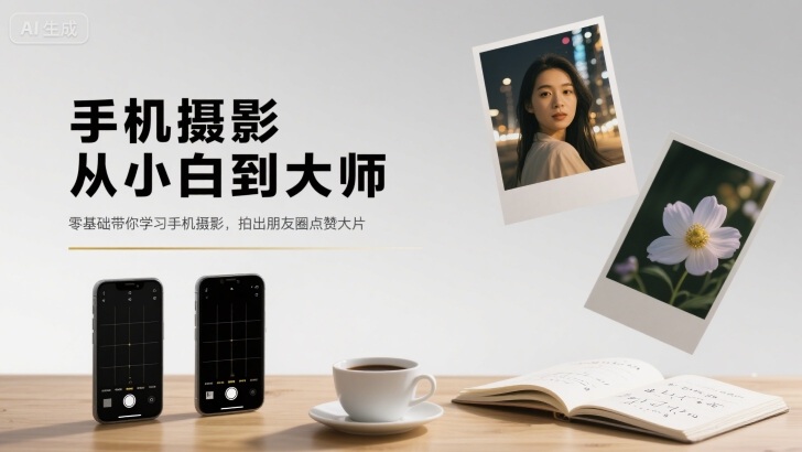 手机摄影从小白到大师，零基础带你学习手机摄影，拍出朋友圈点赞大片-HEIXMI（中国站）