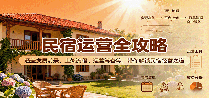民宿运营全攻略：涵盖发展前景、上架流程、运营筹备等，带你解锁民宿经营之道-HEIXMI（中国站）