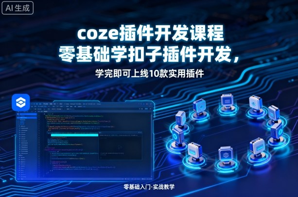 coze插件开发课程，零基础学扣子插件开发，学完即可上线10款实用插件-HEIXMI（中国站）