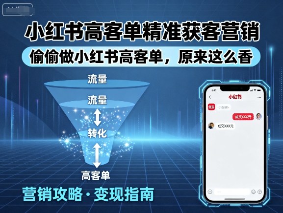 小红书高客单精准获客营销，偷偷做小红书高客单，原来这么香-HEIXMI（中国站）